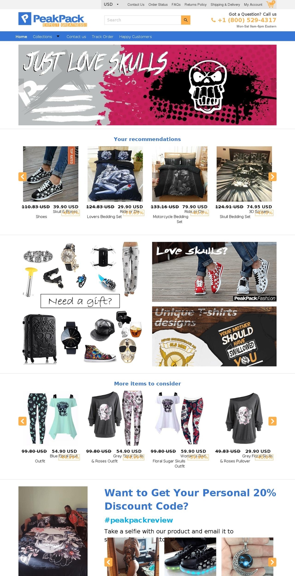 peakpacktoday.com shopify website screenshot