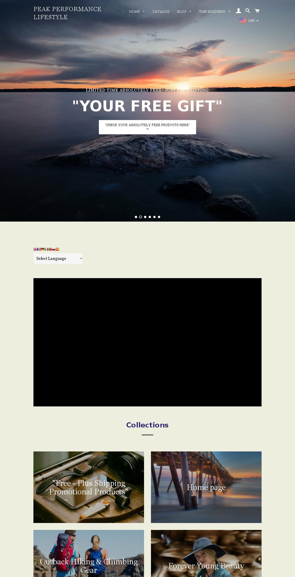 peakperformancelifestyle.net shopify website screenshot