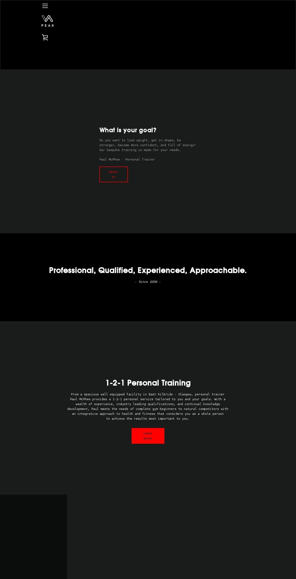 peakresultsfitness.com shopify website screenshot