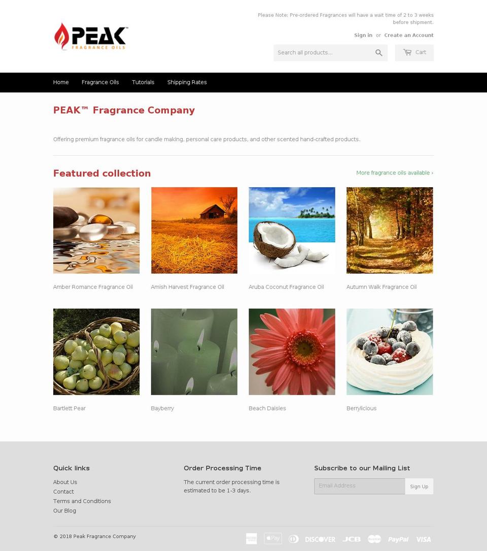 peakssupplies.com — Shopify storefront screenshot
