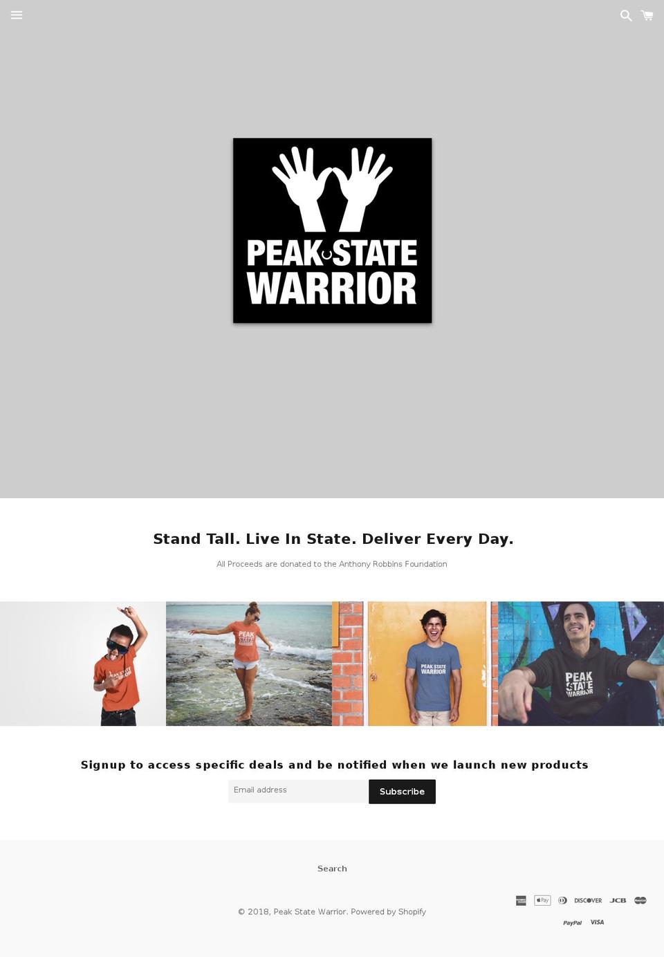 peakstatewarrior.com — Shopify storefront screenshot