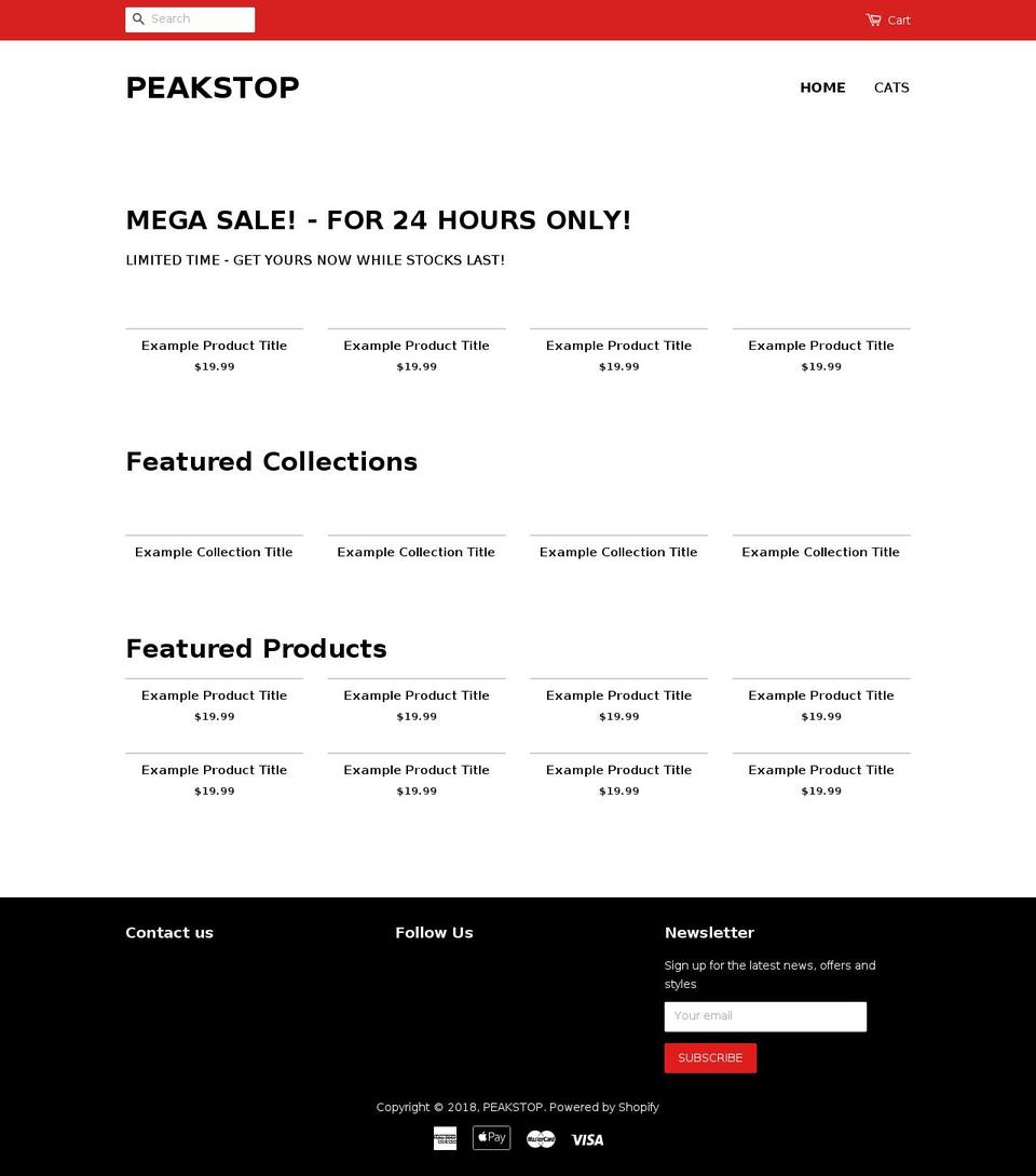peakstop.com — Shopify storefront screenshot