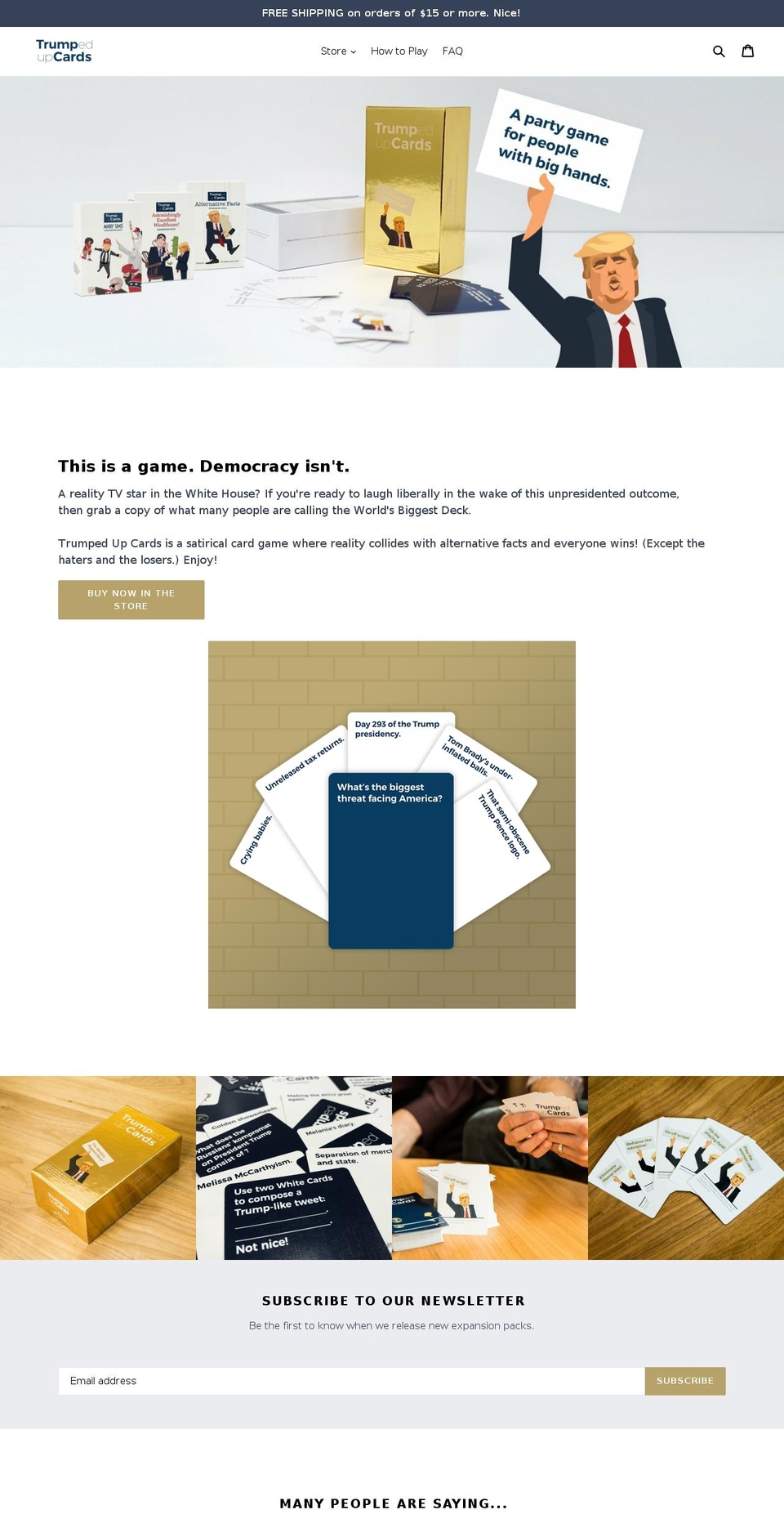 peaktrump.com — Shopify storefront screenshot