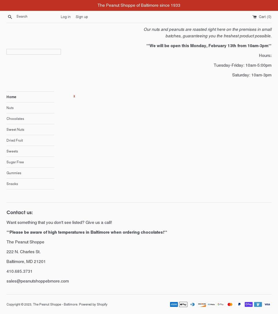 peanutshoppebmore.com shopify website screenshot