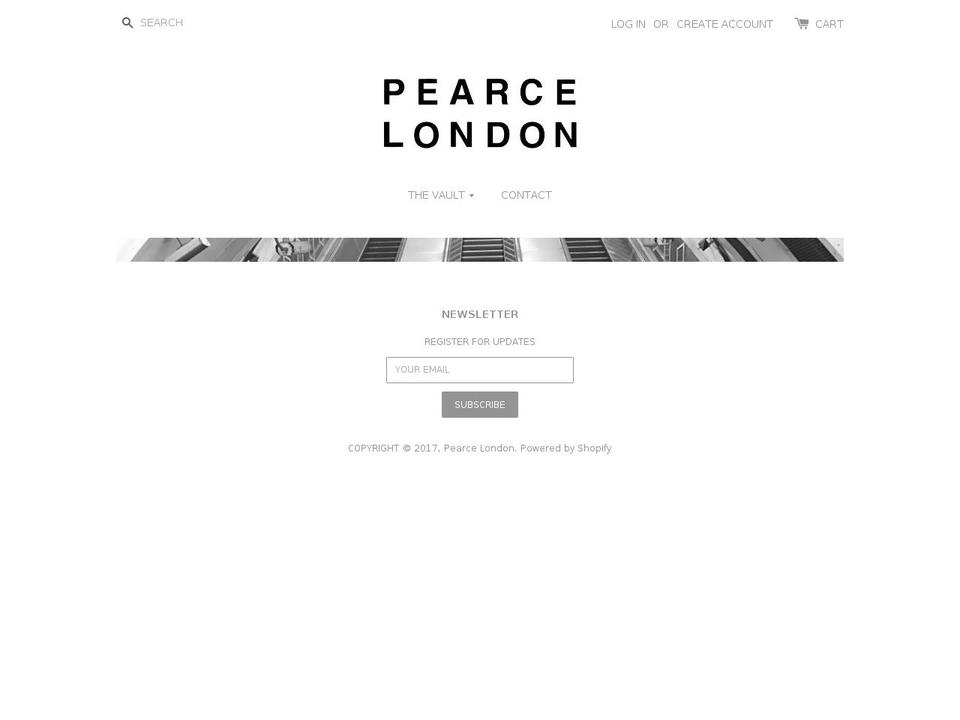 pearceldn.com shopify website screenshot