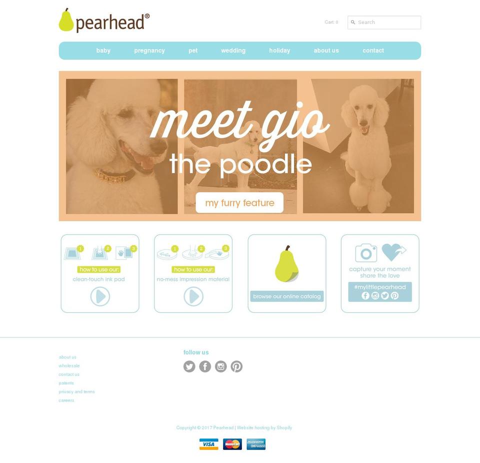 pearhead.com shopify website screenshot