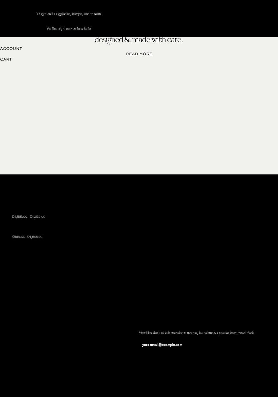 pearl-paris.com shopify website screenshot