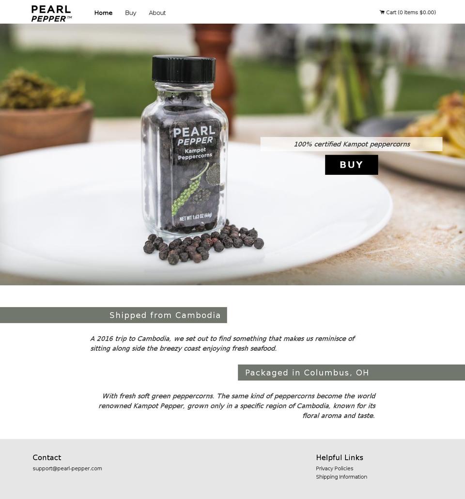 Timber-latest Shopify theme site example pearl-pepper.com