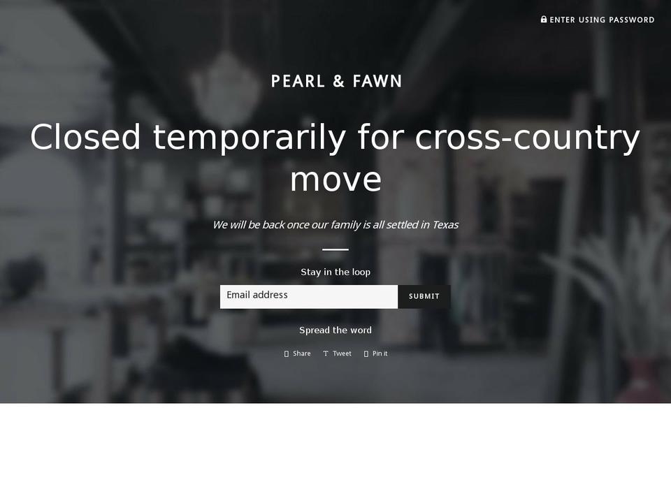 pearlandfawn.com — Shopify storefront screenshot