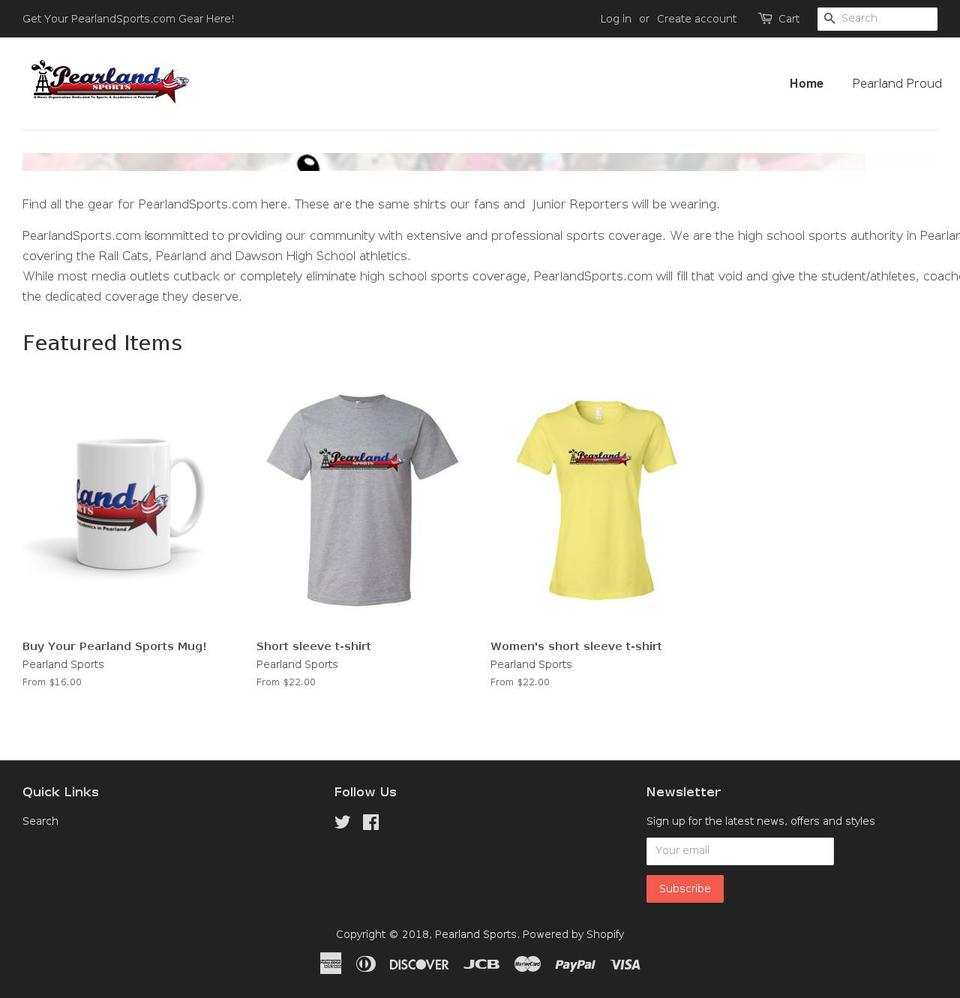 pearlandproud.com — Shopify storefront screenshot