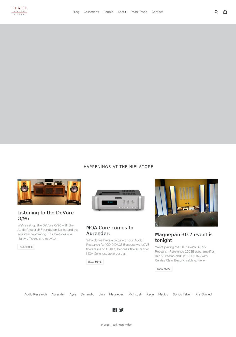 pearlaudiovideo.com — Shopify storefront screenshot