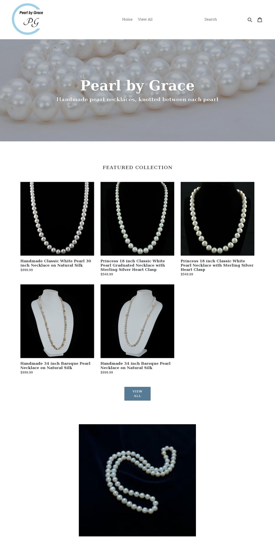 pearlbygrace.com shopify website screenshot