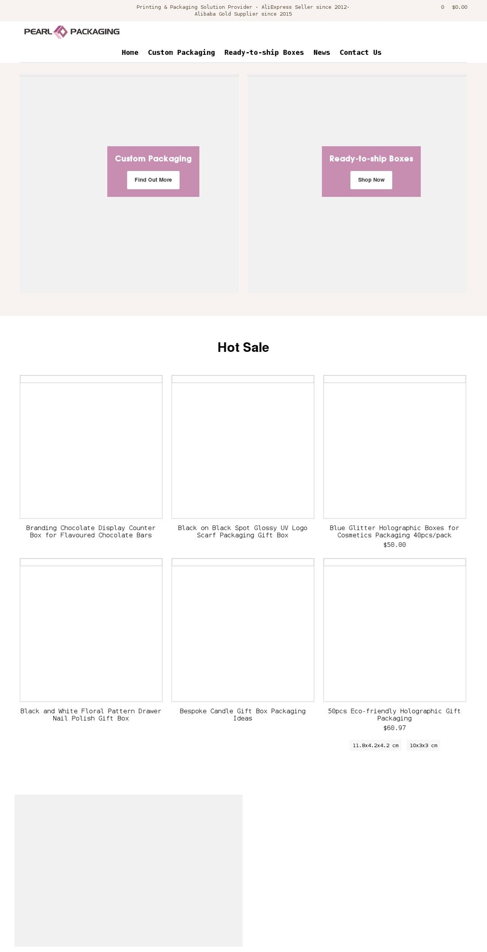 pearlgiftbox.com shopify website screenshot