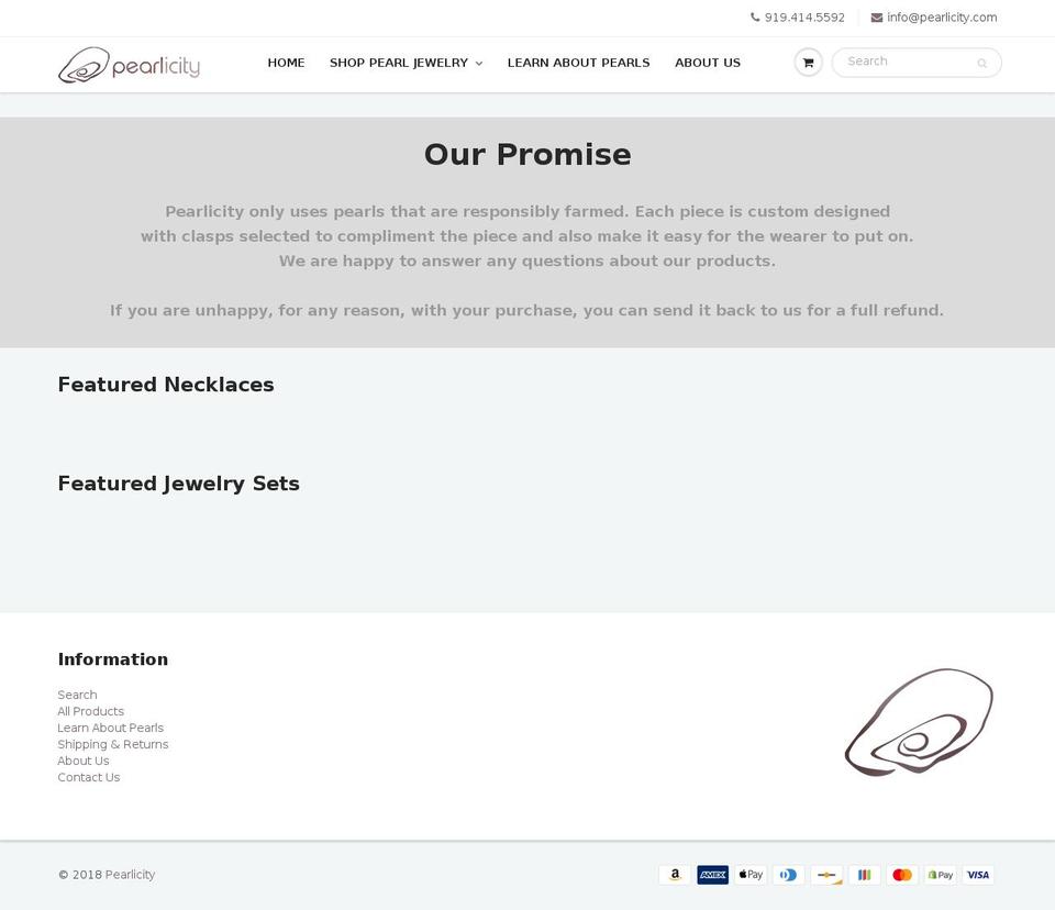 pearlicity.com — Shopify storefront screenshot