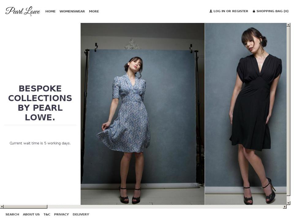 pearllowe.co.uk shopify website screenshot