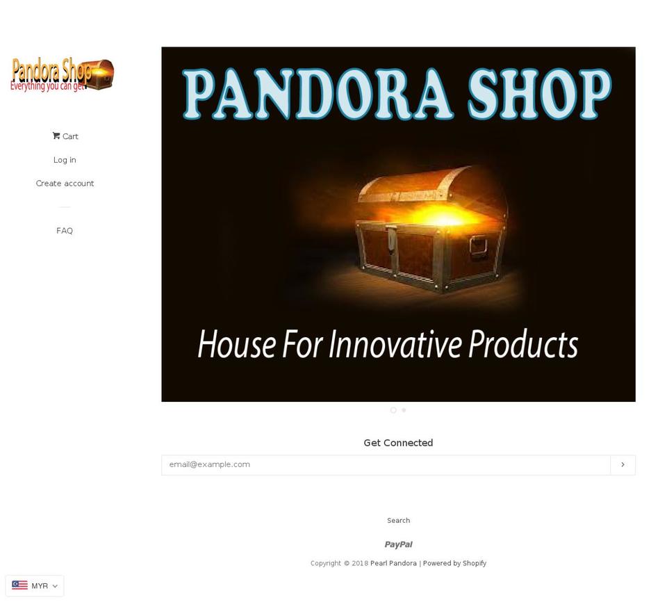 pearlpandora.com — Shopify storefront screenshot