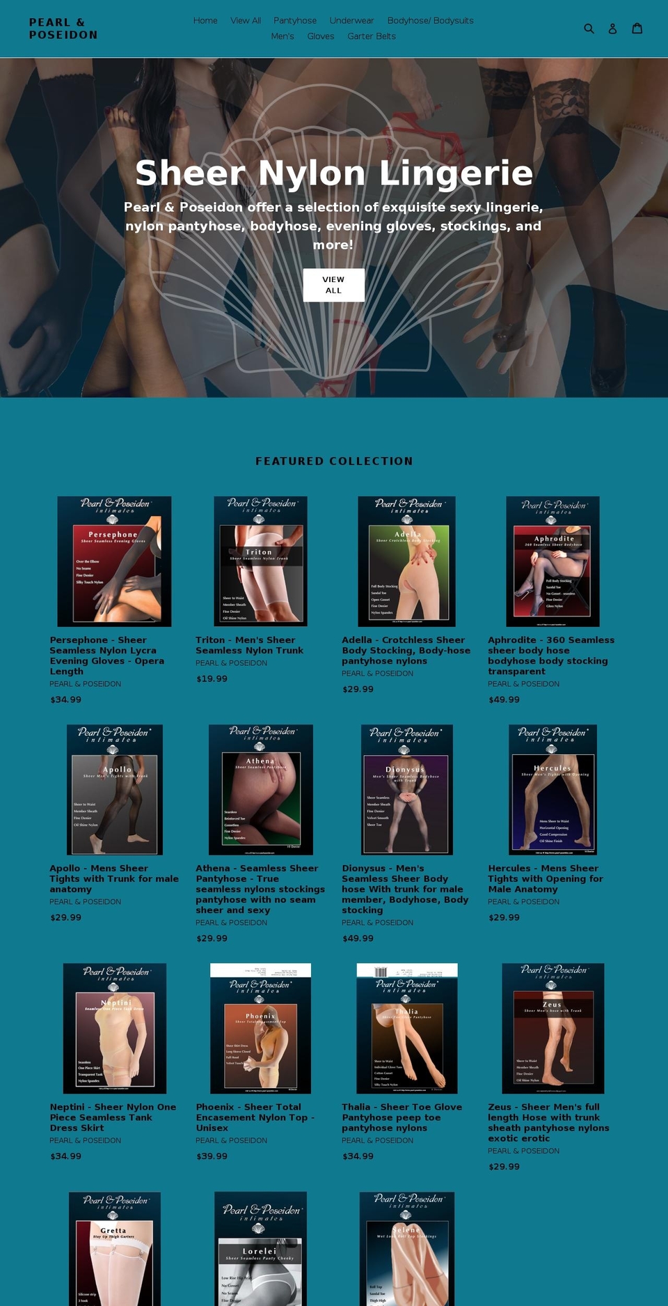 pearlposeidon.com shopify website screenshot