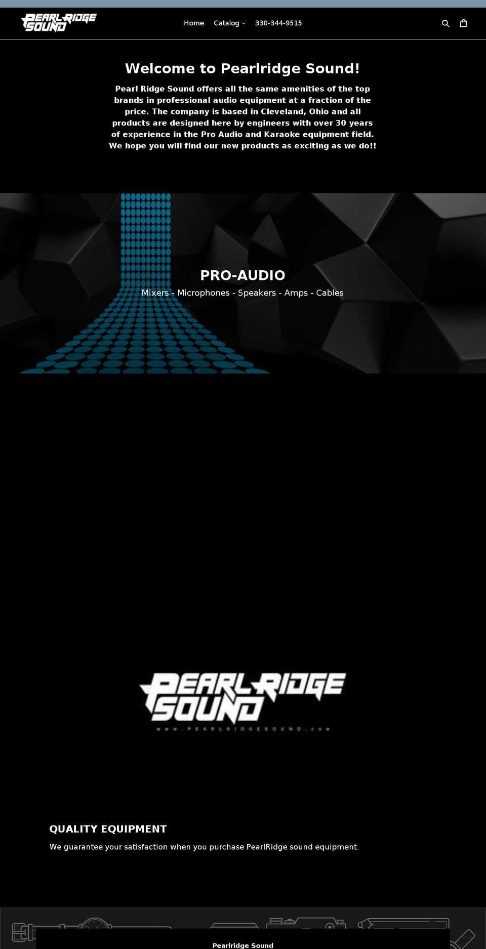 pearlridgesound.com — Shopify storefront screenshot