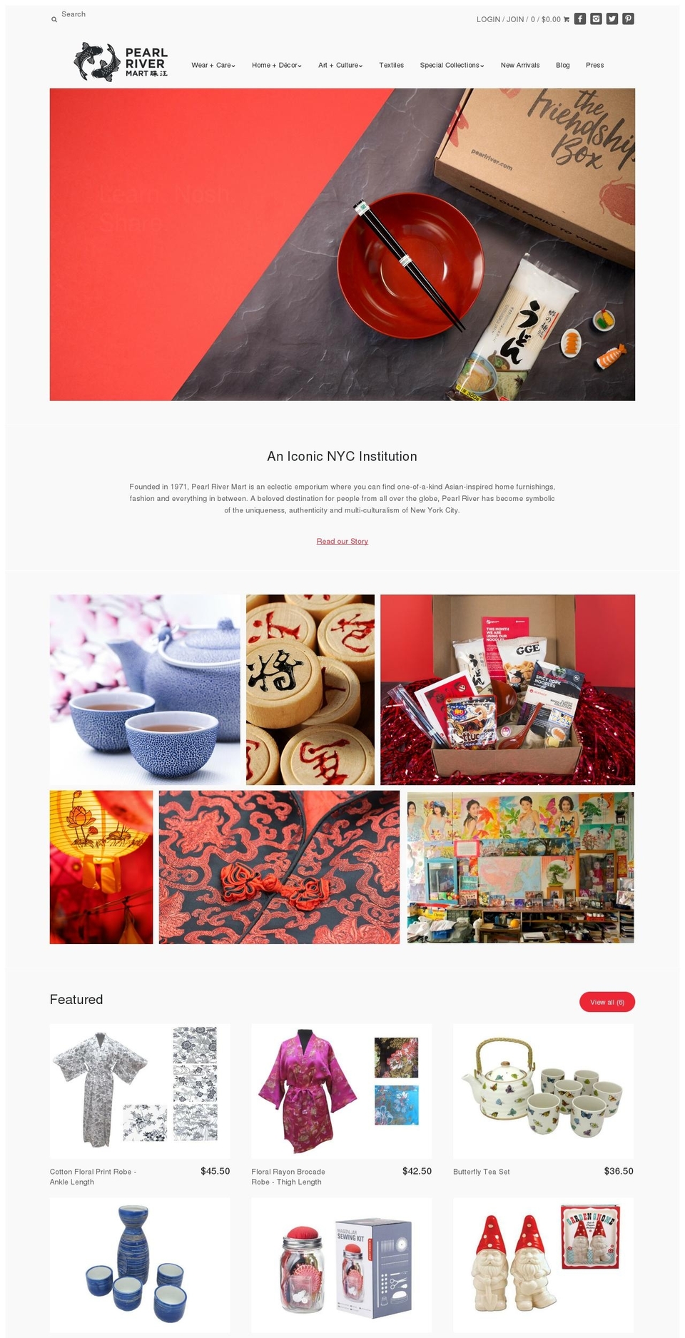 pearlriver.com shopify website screenshot