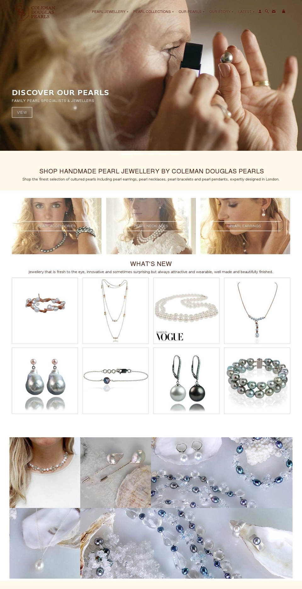 pearls.co.uk shopify website screenshot