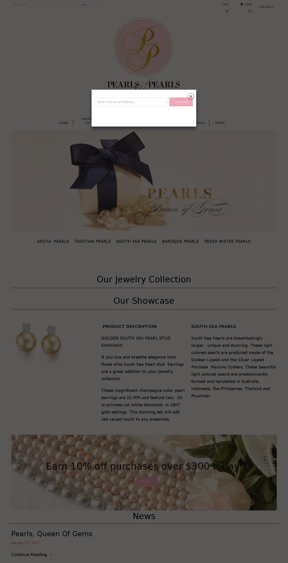 pearlsofpearls.com shopify website screenshot