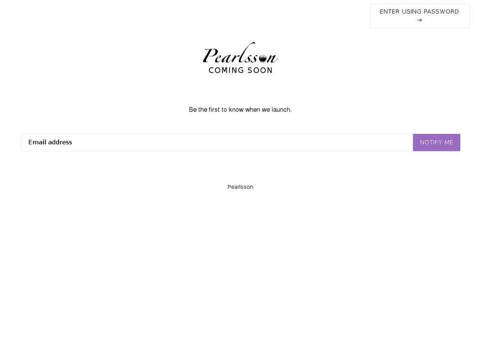 pearlsson.com shopify website screenshot