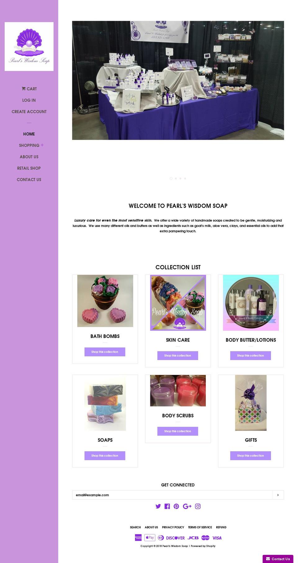 Copy of Pop Shopify theme site example pearlswisdom.com