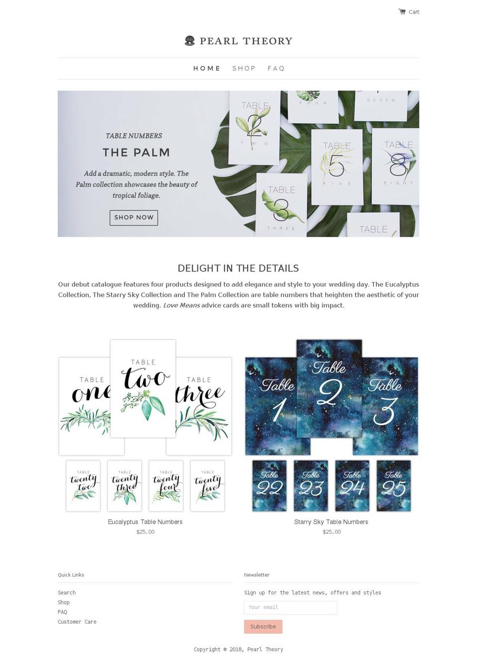 pearltheory.com — Shopify storefront screenshot