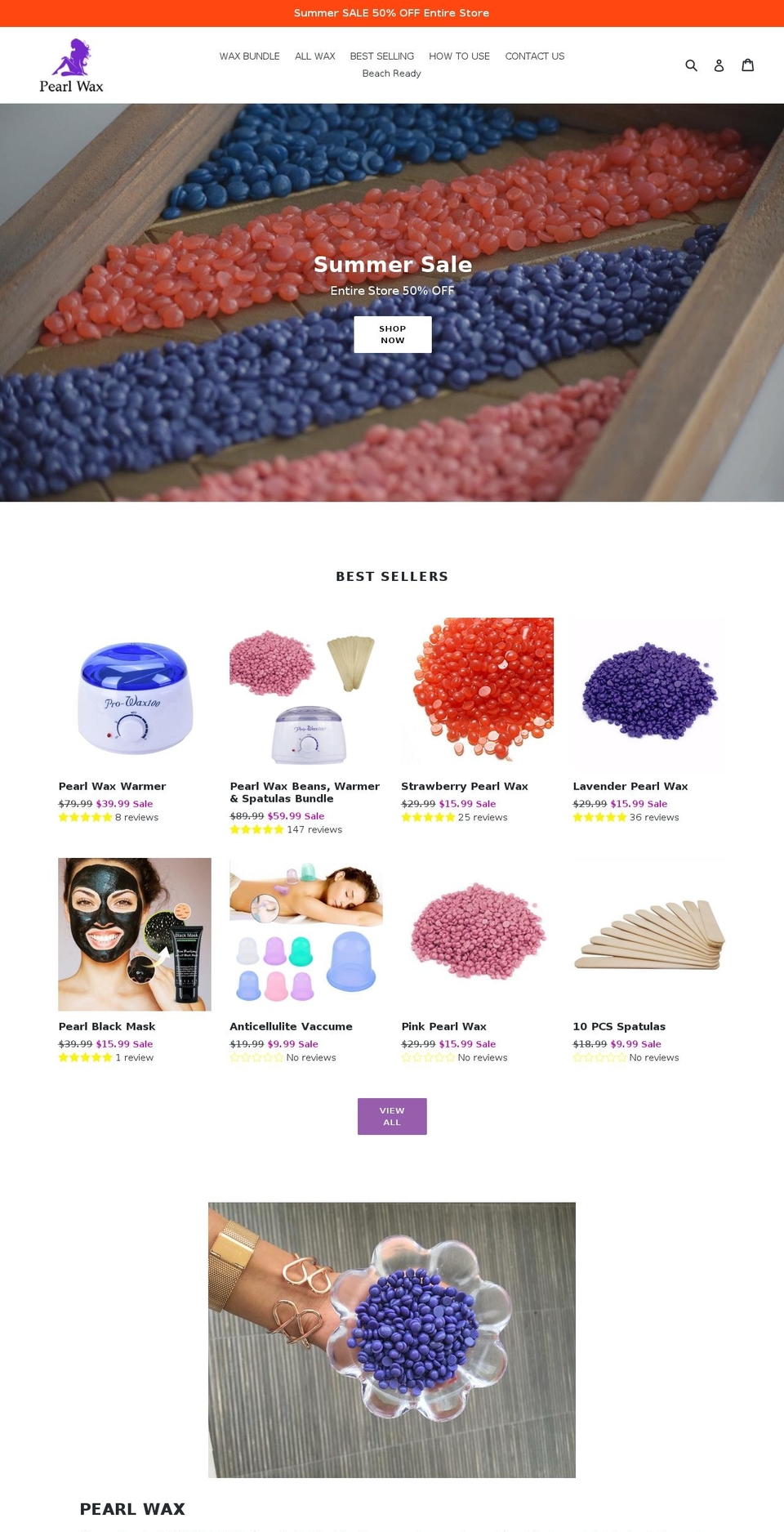 Solodrop- Shopify theme site example pearlwax.com