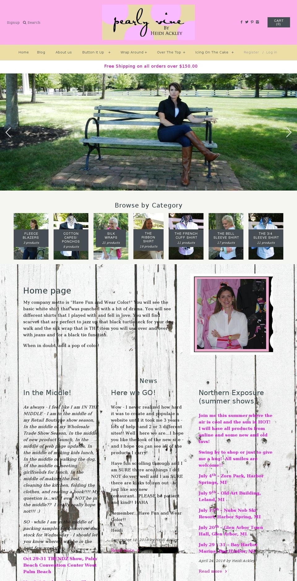 pearlyvine.com shopify website screenshot