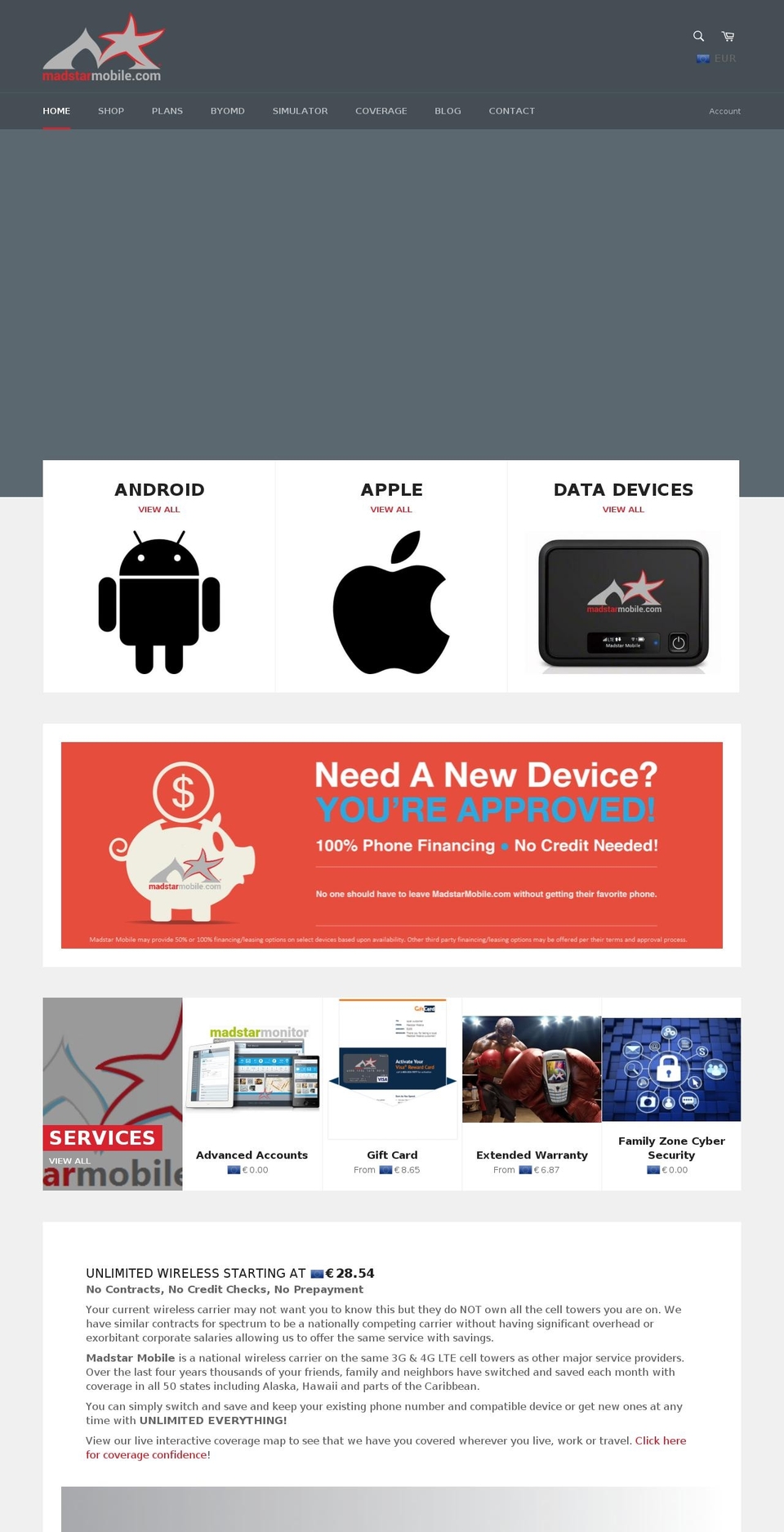 MadstarMobile.com Website Shopify theme site example pearsallholdings.com