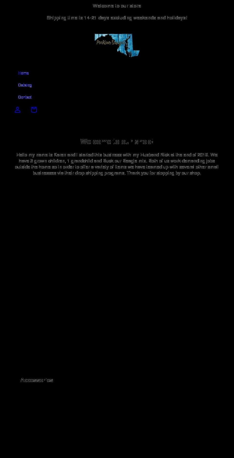 pearsondesigns.net shopify website screenshot