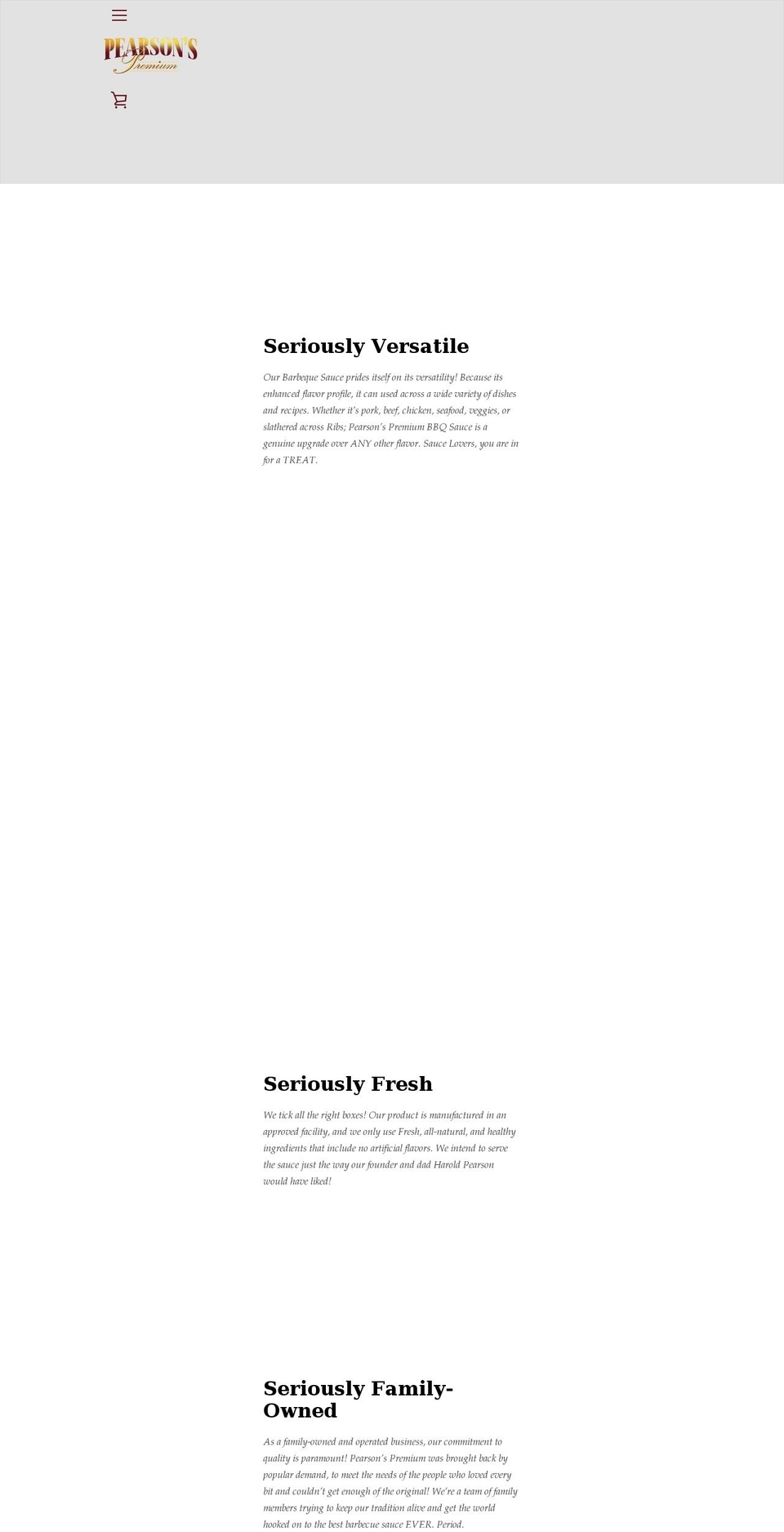 pearsonspremium.com shopify website screenshot