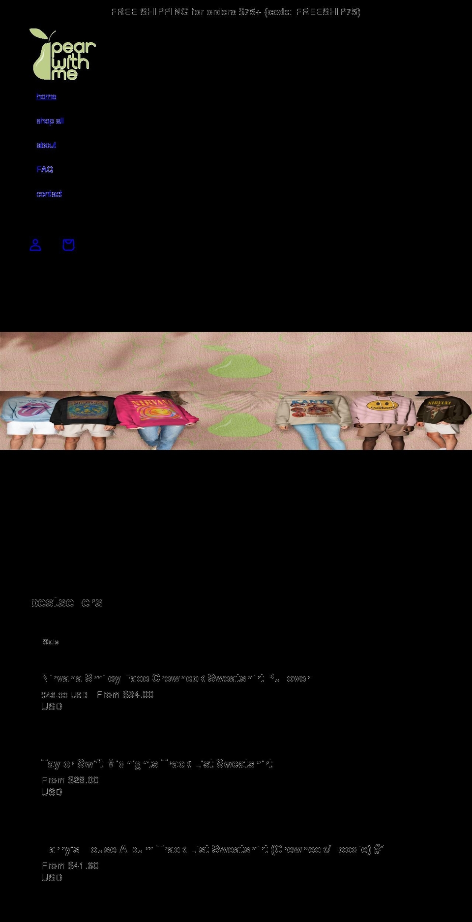 pearwithme.com shopify website screenshot