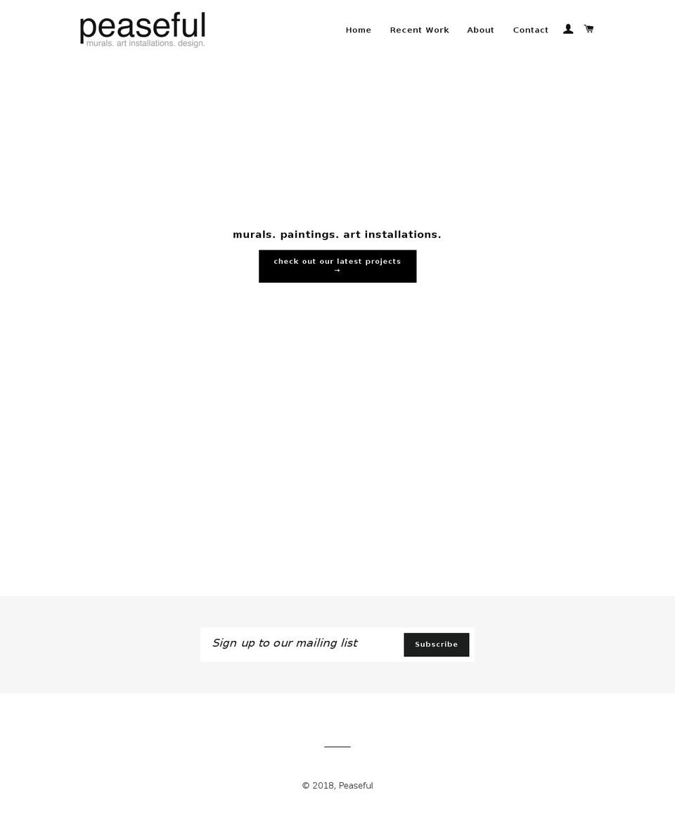peaseful.com — Shopify storefront screenshot