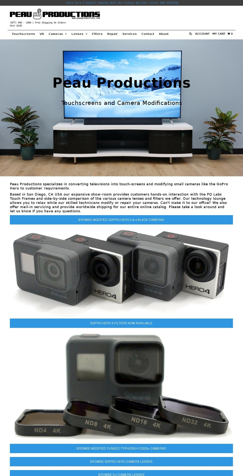 peauproduction.com shopify website screenshot