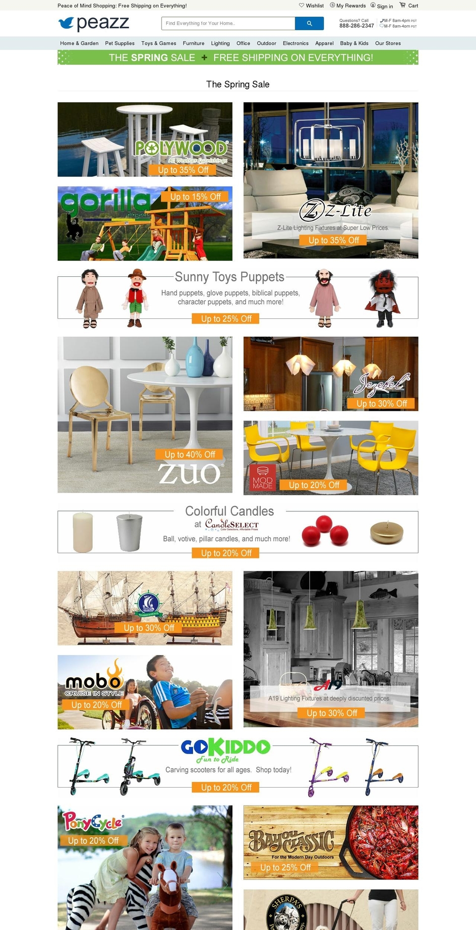 peazz.com shopify website screenshot