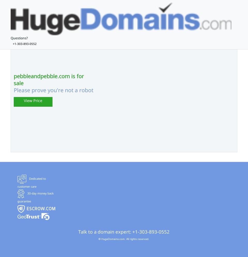 pebbleandpebble.com — Shopify storefront screenshot