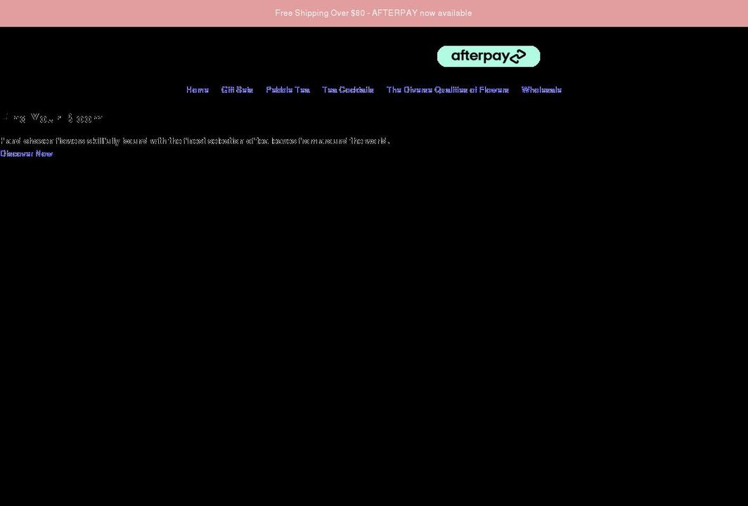 pebbletea.com shopify website screenshot