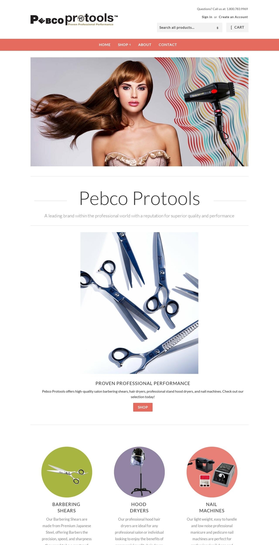 pebcoprotools.com shopify website screenshot