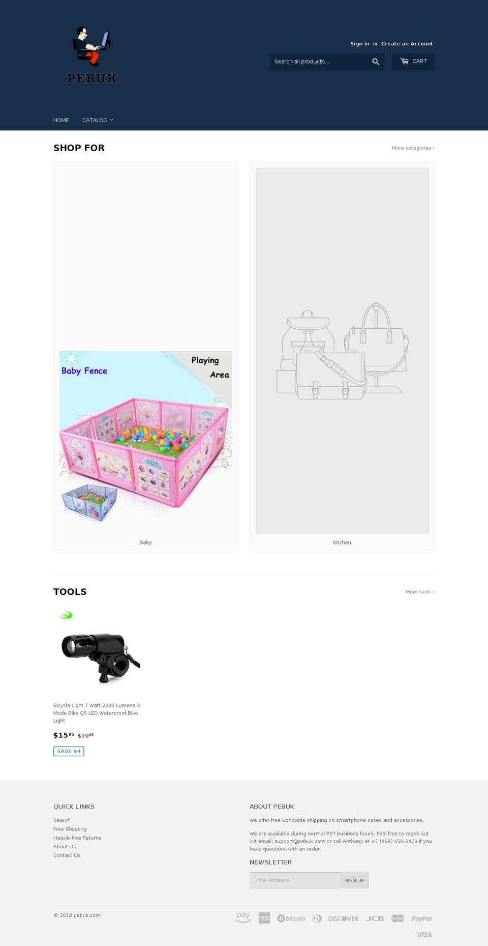 pebuk.com shopify website screenshot