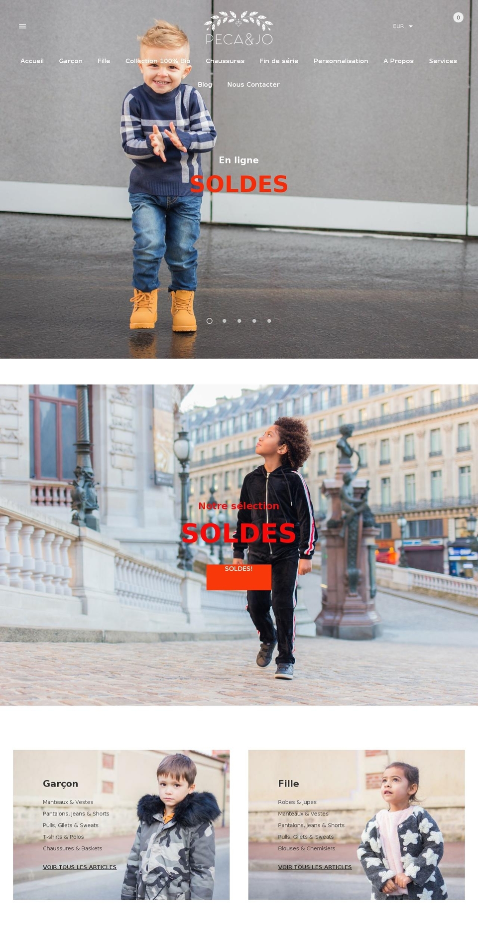pecandjo.com — Shopify storefront screenshot