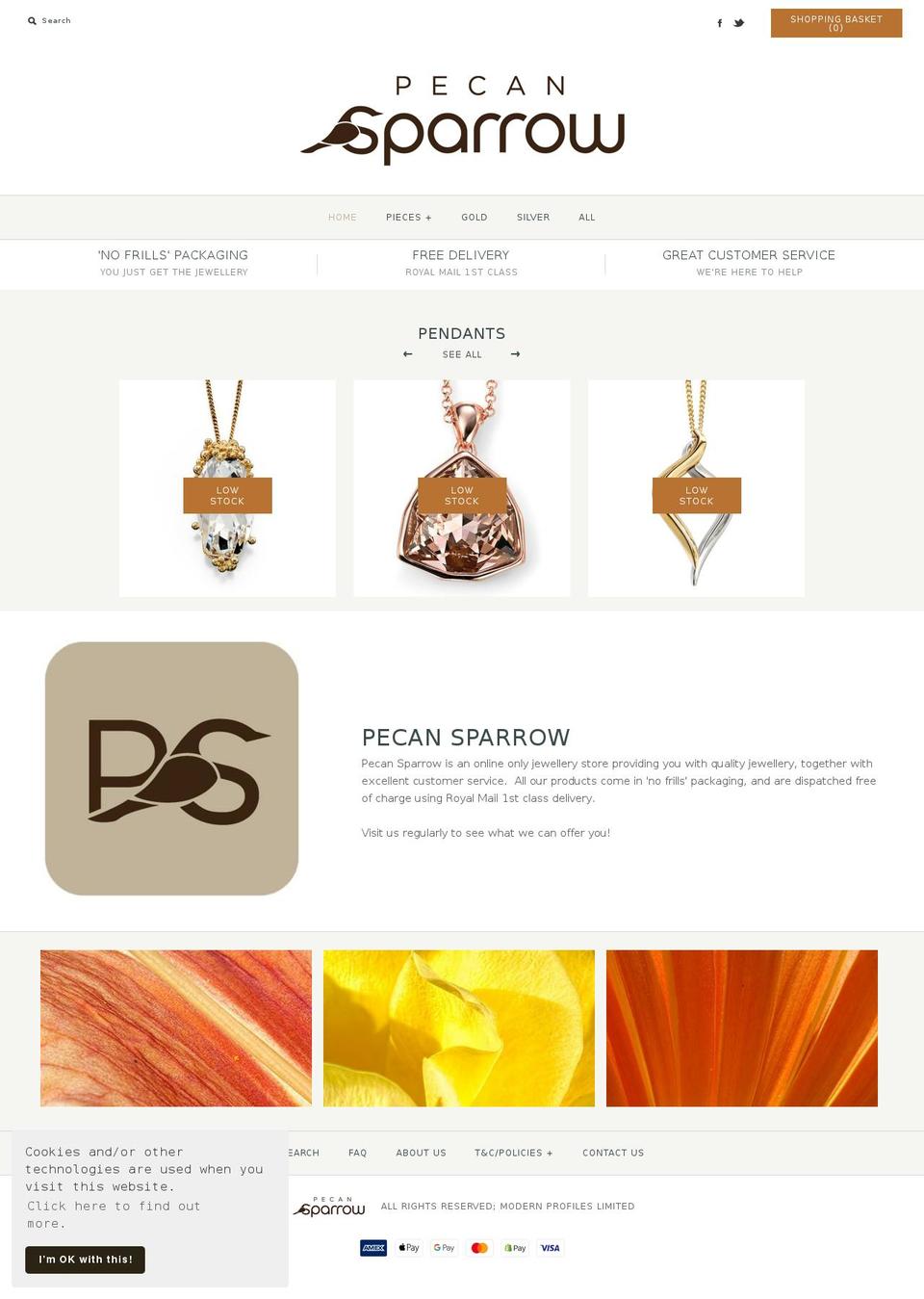 PS Update 01 Shopify theme site example pecansparrow.com