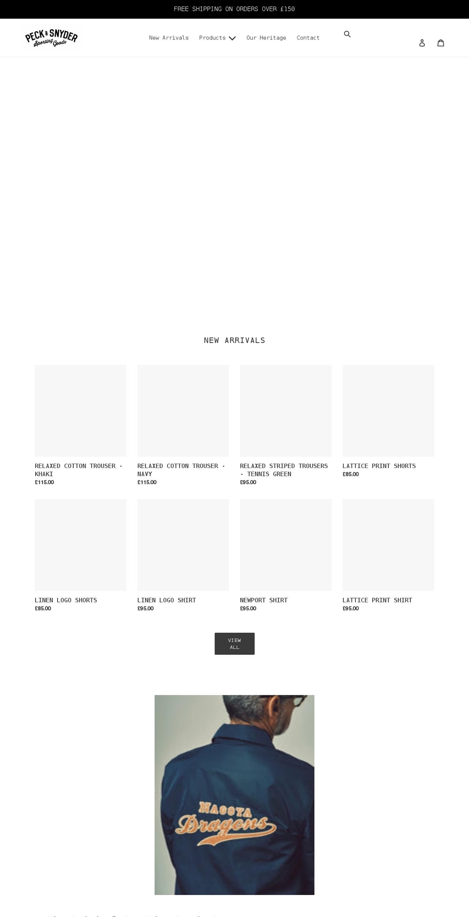 peckandsnyder.com shopify website screenshot