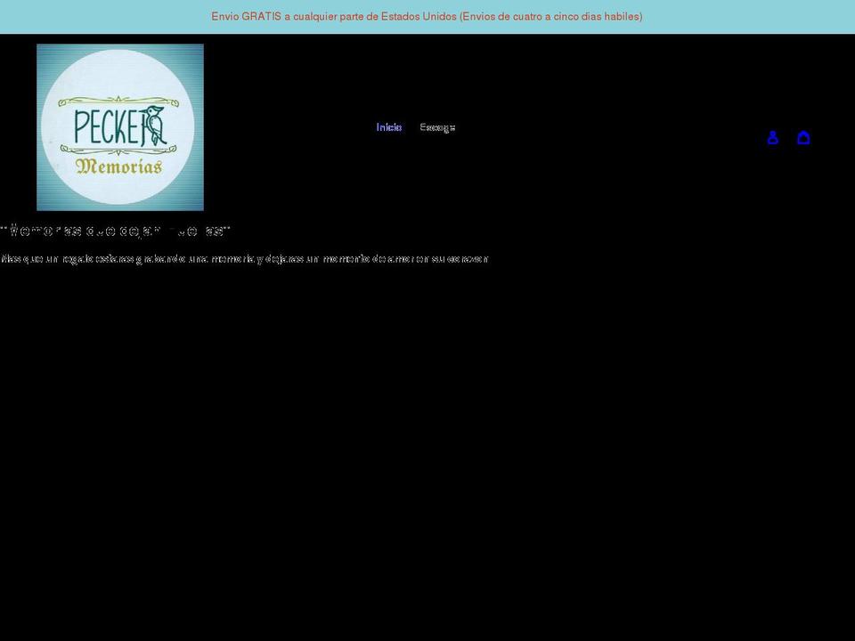 peckermemorias.com shopify website screenshot