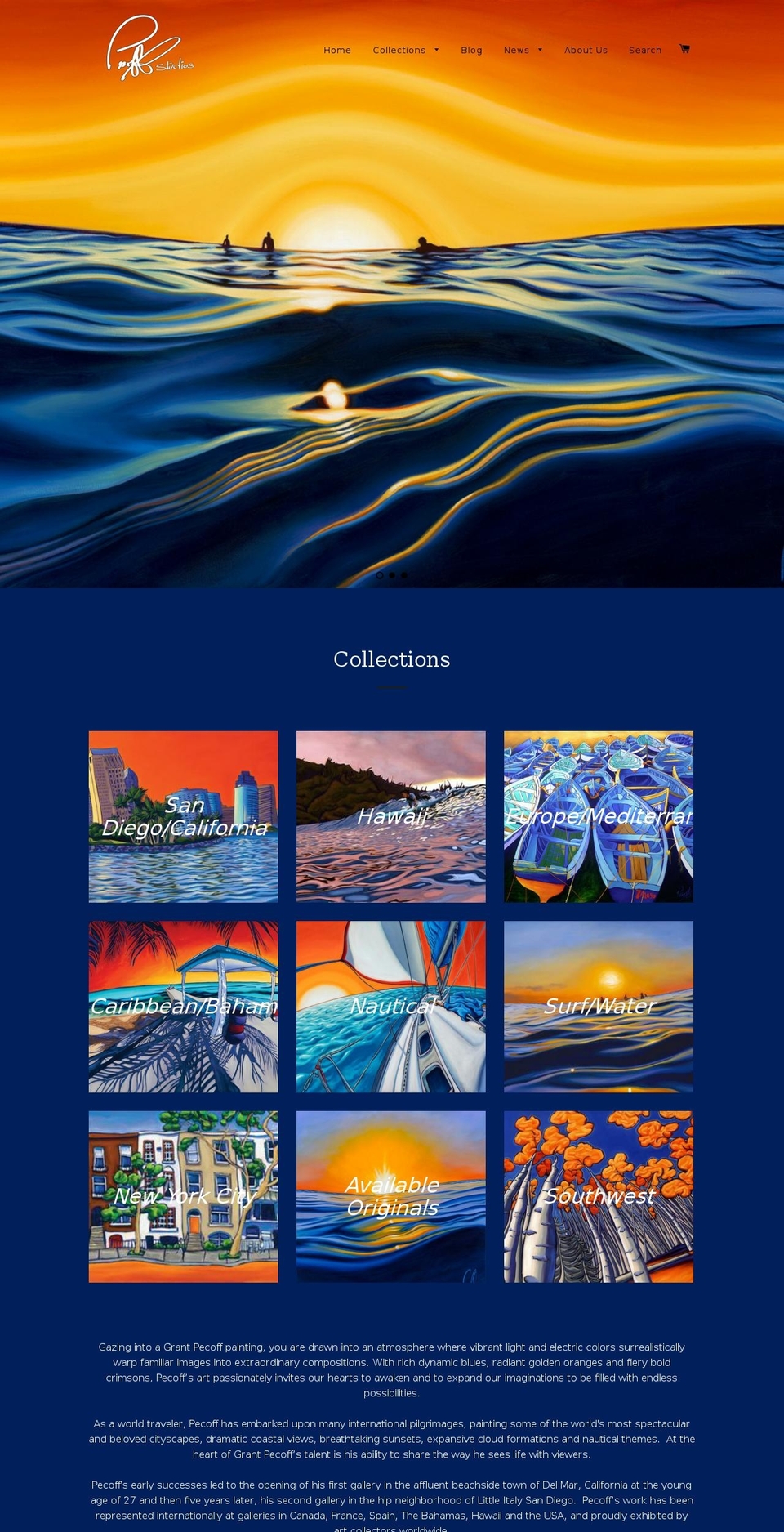 pecoff.com shopify website screenshot