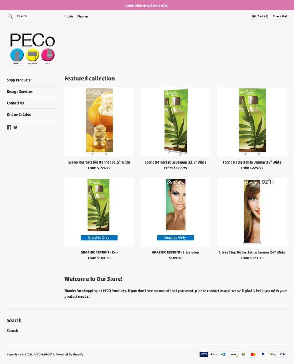Avenue Shopify theme site example pecoproducts.com