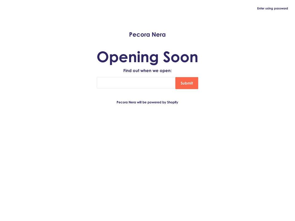 pecoranerastore.com — Shopify storefront screenshot