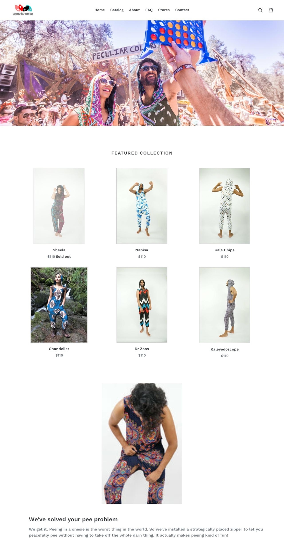 peculiarcolors.com — Shopify storefront screenshot