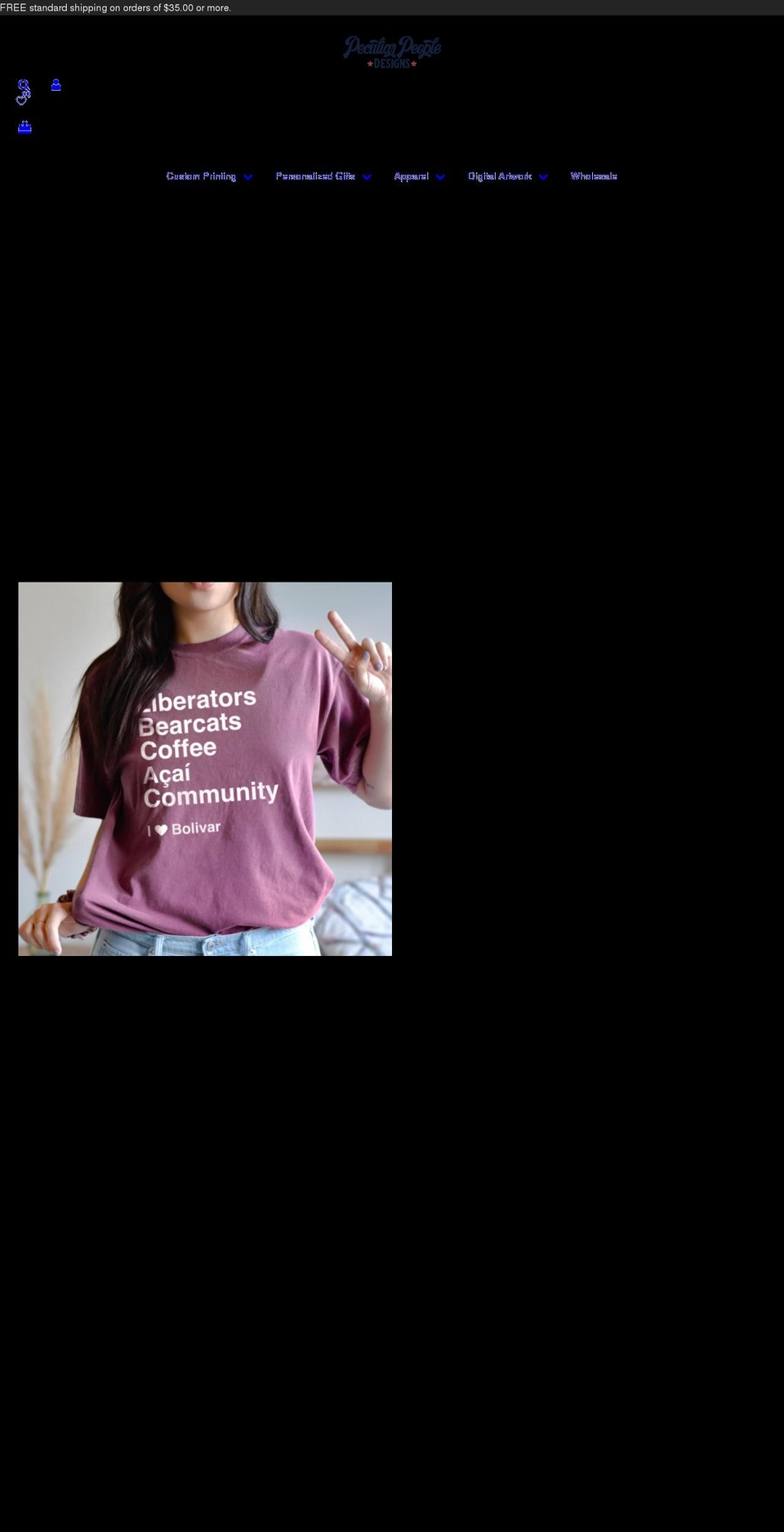 peculiarpeopledesigns.com — Shopify storefront screenshot